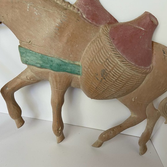 Southwest Donkey & Man Sexton Cast Iron Metal Leather Art Wall Decor Burro 1970 - Picture 7 of 12